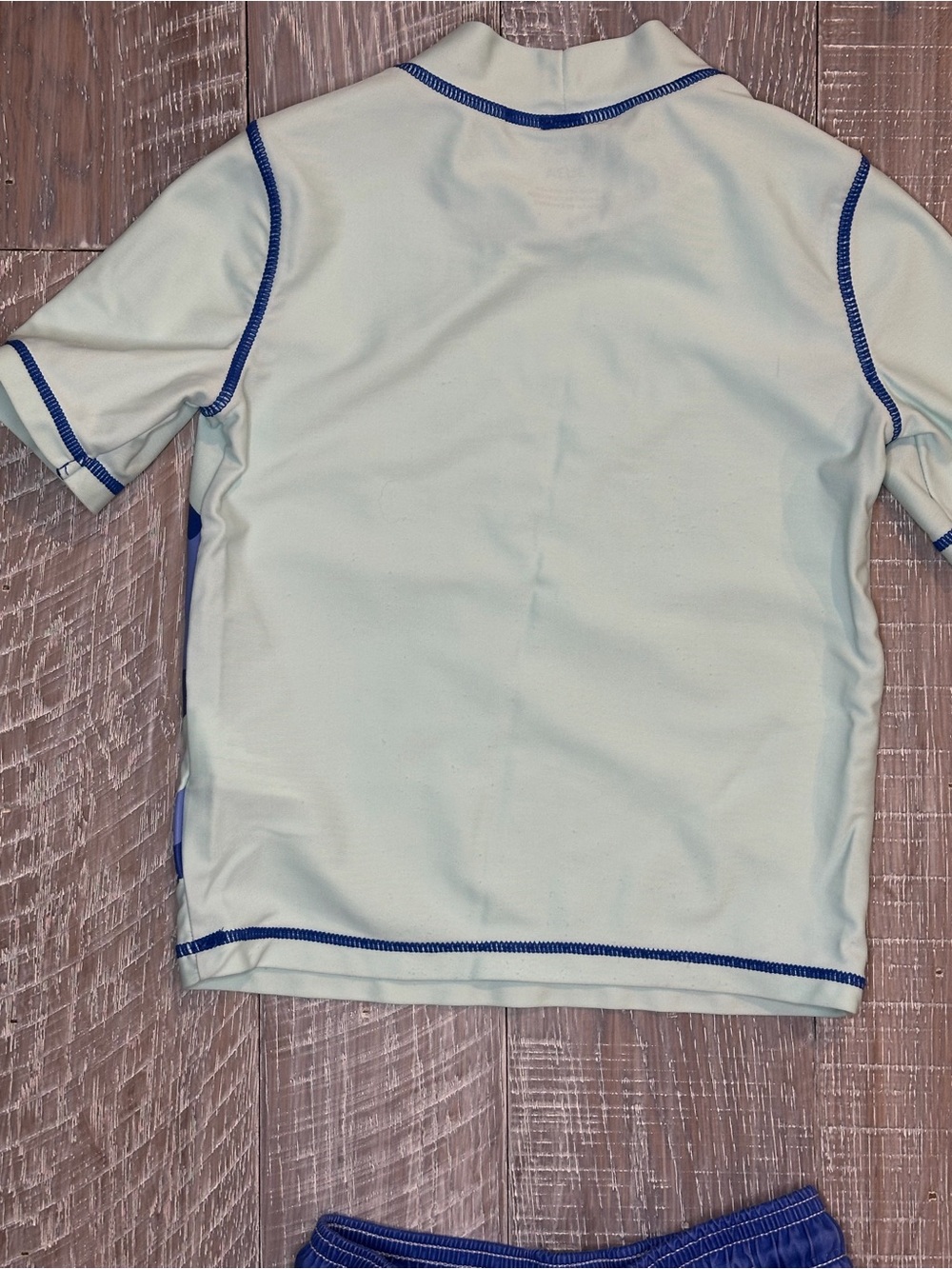 Carter's Blue & Light Green Dino Rash Guard Swim Set - Picture 3 of 5